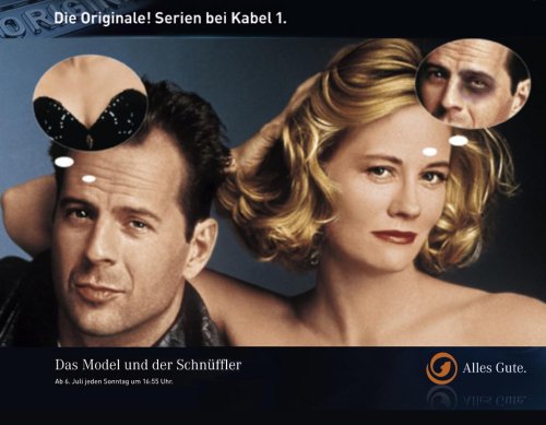 Kabel 1 ad for reairing of Moonlighting in Germany