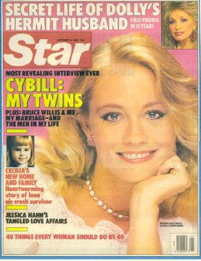 Star October 87 with Cybill Shepherd