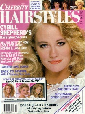 Celebrity Hairstyle Oct 1987 with Cybill Shepherd on cover