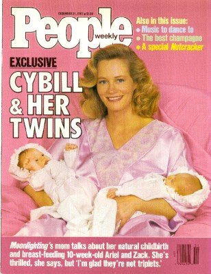 People Magazine with Cybill and her twins
