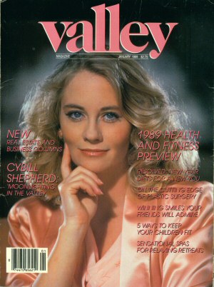 Valley Magazine Jan 1989 with Cybill Shepherd