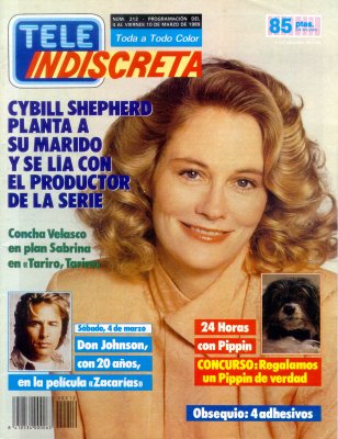 Tele Indiscrata March 1989 Cybill Shepherd cover
