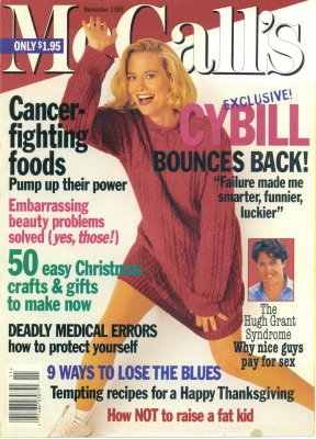 McCalls November 1995 with Cybill Shepherd cover