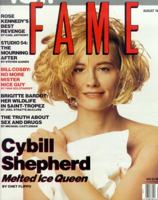 Fame magazine with Cybill Shepherd 1990