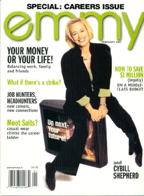 Emmy magazine 2001 with Cybill Shepherd on the cover