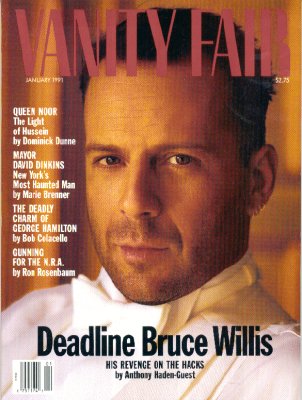 Vanity Fair cover with Bruce Willis Jan 1991