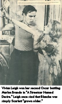 Brando and Leigh as  in Streetcar Named Desire