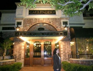 Amy in Front of Callender's Restaurant