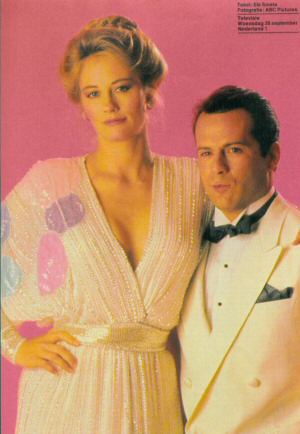 Cybill Shepherd and Bruce Willis of Moonlighting